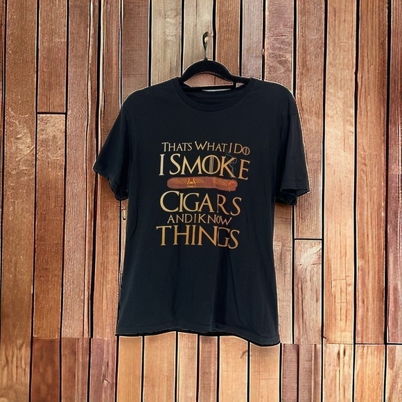 Cigar Graphics T-Shirt Short Sleeve Men’s Size M - Picture 1 of 4